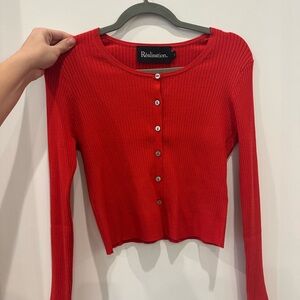 Realisation Par Women’s cardigan in red size medium